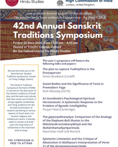42st Sanskrit Tradtions Symposium