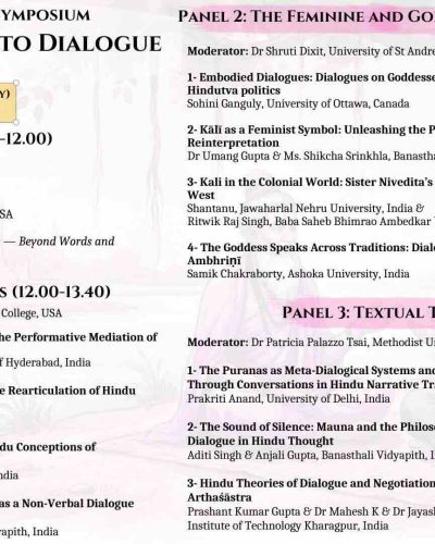 Symposium Hindu Approaches to Dialogue 1